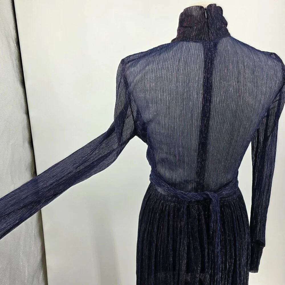 Sabina Musayev Sheer Navy Dress M - Picture 11 of 15
